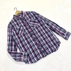 美品 TK タケオキクチ 長袖 コットンシャツ メンズ サイズ4 チェック柄