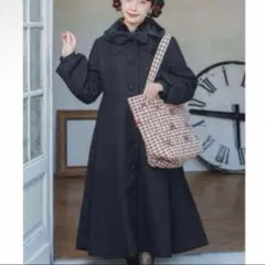 青木美沙子　しまむら　しまみさ　コート　黒　ロングコート　ロリータ　コラボのサムネイル