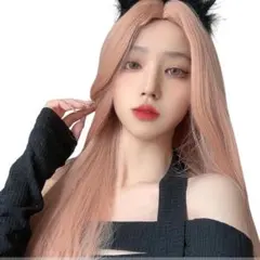 フルウィッグ ロングストレート かきあげ 前髪なし センター分け コスプレ