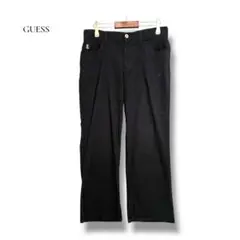 ゲス GUESS セミフレアパンツ M ブラック ストレッチ 美脚のサムネイル