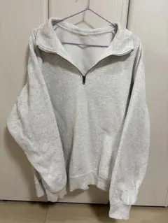GU グレー ハーフジップ トレーナー