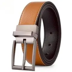 本革ベルト リバーシブル バックル回転　メンズビジネスカジュアルシンプル