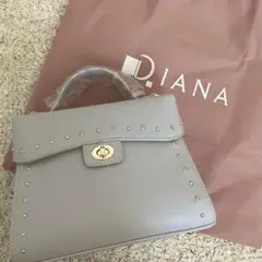 新品未使用 DIANA ダイアナ スタッズ ショルダーバッグ ライトグレー
