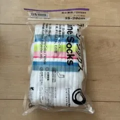 コンビニエンスウェア ラインソックス 2025春の色 ホワイト 25-28cm