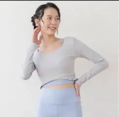 【SUKALA 】ブラトップ付きリブカシュクールトップス　リントスル　Mサイズ