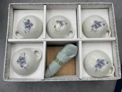 花柄陶器カップ5個セット