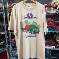 USA古着 スタデベーカー クラシックカー トラックＴシャツのサムネイル