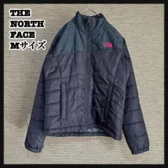 【ノースフェイス】中綿ジャケット　刺繍　ダークブラウングレー　ワンポイントG1