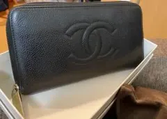 CHANEL ココマーク キャビアスキン ラウンドファスナー 長財布のサムネイル