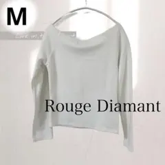 ルージュディアマン 長袖トップス 38 ホワイト クルーネック