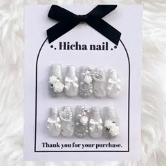 ネイルチップ 薔薇 フレンチガーリー ワンホン 韓国 地雷系 量産型 スナ系