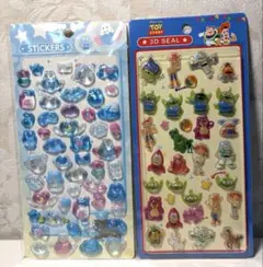 【新品】ぷっくりシール 2点セット トイ・ストーリー＆ゆめかわブルー デコシール