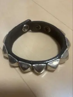 DIESEL ブラックレザースタッズバングル y2k グランジ パンク | Mercari