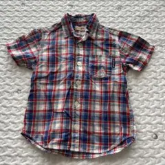 【ミキハウス】チェック柄 半袖シャツ キッズ用