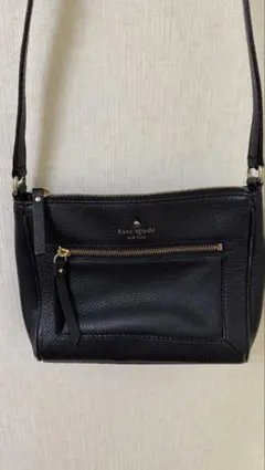 kate spade ケイトスペード　 黒 レザー ショルダーバッグ