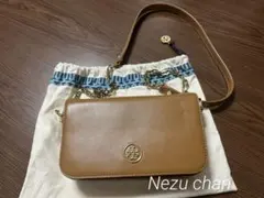 Tory Burch ブラウンレザーショルダーバッグ