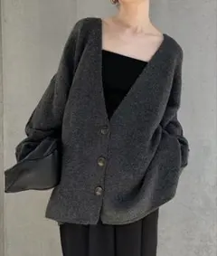 セレクトモカselectmocabysonスリーブリンキングVネックカーディガン