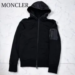 美品 MONCLER モンクレール 21年 パーカー 止水ジップ M相当 黒のサムネイル