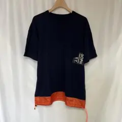 SOPHNET. HEM PANELED CODE POCKET TEE 紺M