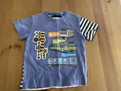 moujonjon 電車プリント Tシャツ 100