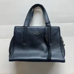 kate spade 黒 レザー ハンドバッグ