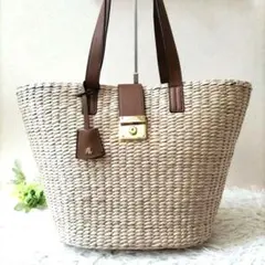 LAUREN RALPH LAUREN かごバッグ トートバッグ 大容量 鍵付き