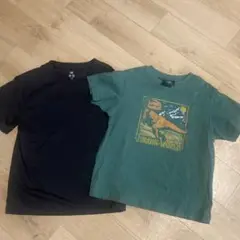 GUジュラシックTシャツ120㎝　＆　ユニクロTシャツ130㎝　2枚セット