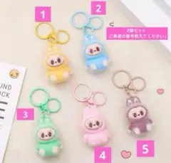 LABUBUラブブキーホルダー人気キャラクターぬいぐるみ2個セット
