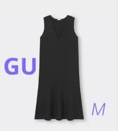 マーメイドニットジャンパードレス M ブラック