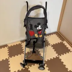 ミッキーマウス 軽量ベビーカー グレー