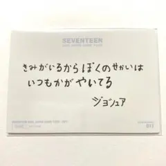 セブチ SEVENTEEN ジョシュア SVT トレカ メッセージ 11