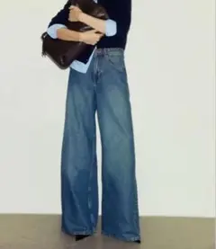 H&M ワイドハイウエストデニム