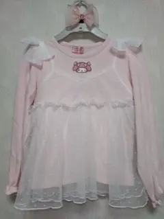 新品My Melody フリルチュニック ピンク