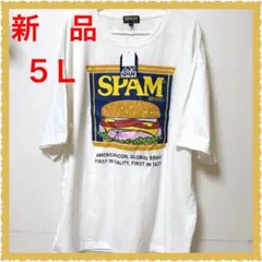 ❤️新品❤️最終セール❤️SPAM Tシャツ　5L 沖縄　白　オーバーサイズ　オリオン