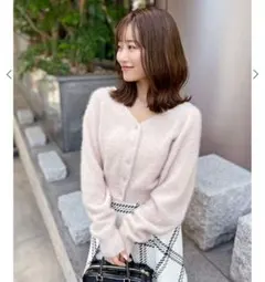 【美品】SNIDEL フォックスファーショートカーディガン