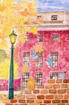 ♡たまみな♡様専用水彩画　落ち葉散る秋　値段は※900円です