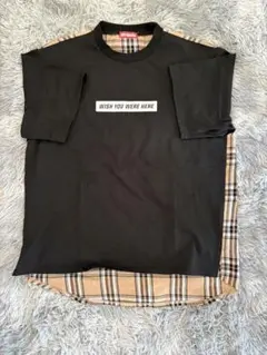 RAD FOUR REAL チェック柄 切替Tシャツ