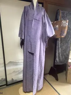 紫色 ✖️花柄　着物