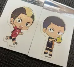 ハイキュー アニメイトカフェ ホログラムステッカー 田中龍之介 山本猛虎 田中