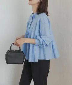 アーバンリサーチドアーズ　ストライプリボンフレアブラウス