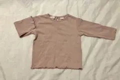 ZARA ベビー トップス 長袖 カットソー 86cm ピンク　刺繍　女の子
