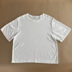 ユニクロ　ボクシーニットT ホワイト　サイズL