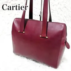 ✨美品✨️Cartier カルティエ ミニボストン マストライン レザー ボルドー