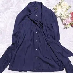 セオリー ブラウス ボウタイ シルク レディース ネイビー S シェルボタン