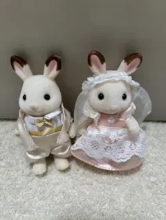 【シルバニアファミリー】すてきなウェディングペアセット（ピンク）人形2体セット