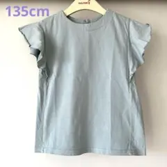 URBAN RESEARCH DOORS ◆ フリル袖ブルーグレーカットソー