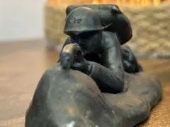 ハワイ 木製 戦士像 槍付き - メルカリ