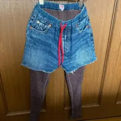 デニムショートパンツレギンス　デニム&ダンガリー