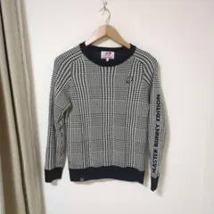 ★新品★MASTER BUNNY EDITION　グレンチェック　裏地付 ニット