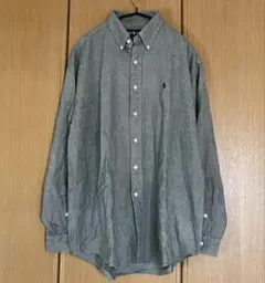 Ralph Lauren ラルフローレン グレー L 90s メンズ 長袖シャツ